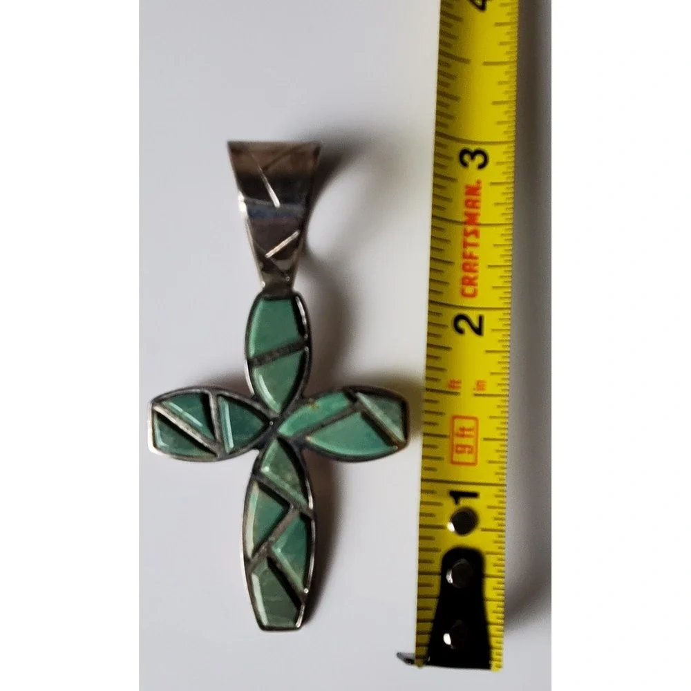 Desert‎ Rose Trading Jay King 925 Sterling Turquoise Cross Christian Necklace